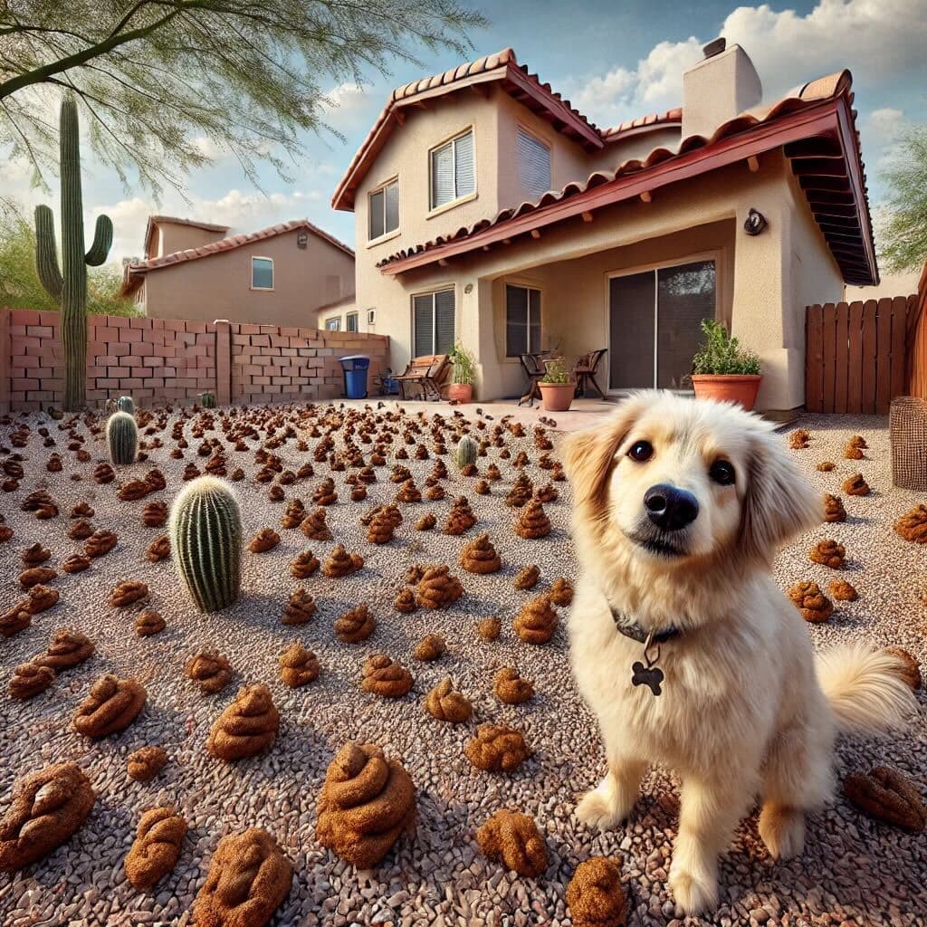 Before DROPP: A yard with pet waste issues